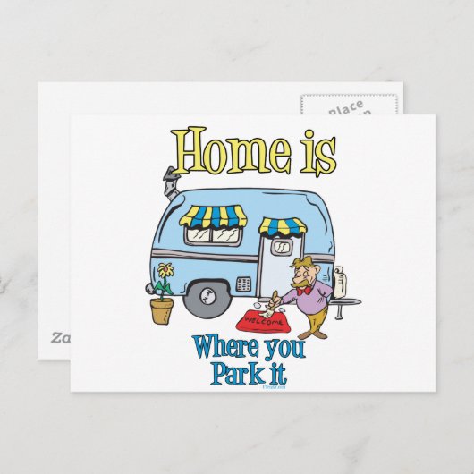 Carte Postale Camping Rv (Devant / Derrière)