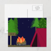 Carte Postale Camping sous tente (Devant / Derrière)