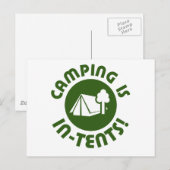 Carte Postale Camping sous tentes (Devant / Derrière)