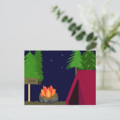 Carte Postale Camping sous une tente (Debout devant)