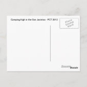 Carte Postale Camping sur la crête de San Jacinto (Dos)