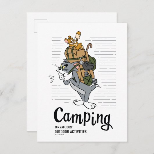 Carte Postale Camping Tom & Jerry (Devant / Derrière)