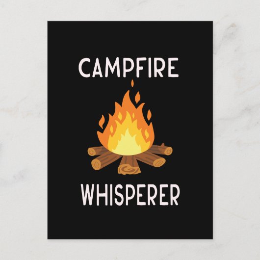 Carte Postale Camping - Whisperer de feu de camp (Devant)