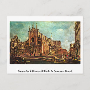 Carte Postale Campo Santi Giovanni E Paolo Par Francesco Guardi