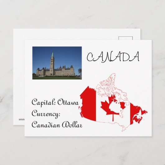 Carte Postale Canada (Devant / Derrière)