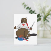 Carte Postale Canada 150 en 2017 Curling Beaver Merchandise (Debout devant)