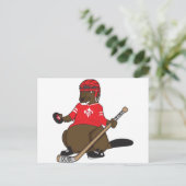 Carte Postale Canada 150 en 2017 Hockey Beaver (Debout devant)