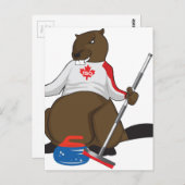 Carte Postale Canada 150 en 2017 Main de curling de castor (Devant / Derrière)