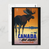 Carte Postale Canada - Affiche Vintage voyage (Devant / Derrière)