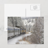 Carte Postale Canada, Alberta. Train de neige de VIA Rail entre (Devant / Derrière)