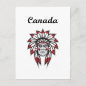 Carte Postale Canada Chef Indien Coloré Amérindien (Devant)