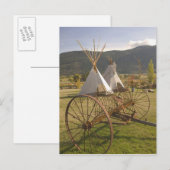 Carte Postale CANADA, Colombie-Britannique, Enderby. Tipis & (Devant / Derrière)
