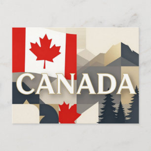Carte Postale 🍁CANADA Feuille d'érable et fierté nationale