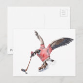 Carte Postale Canada Goose Jouer au hockey (Devant / Derrière)