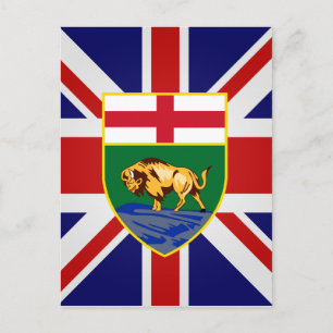 Carte Postale Canada Manitoba Drapeau de haute qualité