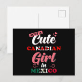 Carte Postale Canada Mexique Don de fille dire (Devant / Derrière)