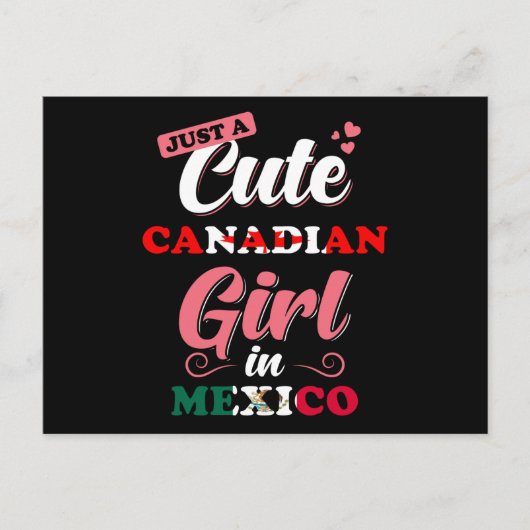 Carte Postale Canada Mexique Don de fille dire (Devant)