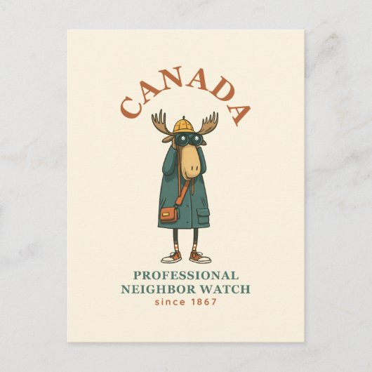 Carte Postale Canada Moose Neighbours Watch (Devant)