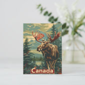Carte Postale Canada Moose Vintage (Debout devant)
