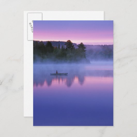 Carte Postale Canada, Ontario, Parc Algonguin, Canoeist on (Devant / Derrière)