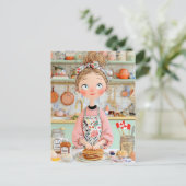 Carte postale Canada Thanksgiving Cosy Kitchen Pan (Debout devant)