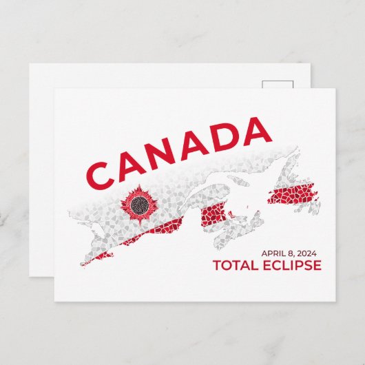 Carte postale Canada Total Eclipse (Devant / Derrière)
