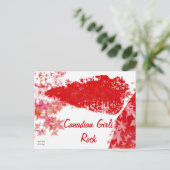 Carte postale Canadian Girls Rock (rouge et blanc) (Debout devant)