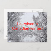 Carte postale canadienne d'hiver (Devant / Derrière)