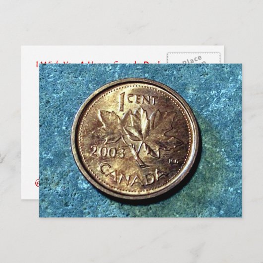 Carte postale canadienne Penny (avant) 2003 (Devant / Derrière)