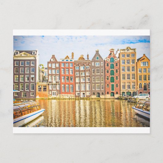 Carte Postale Canal à Amsterdam (Devant)