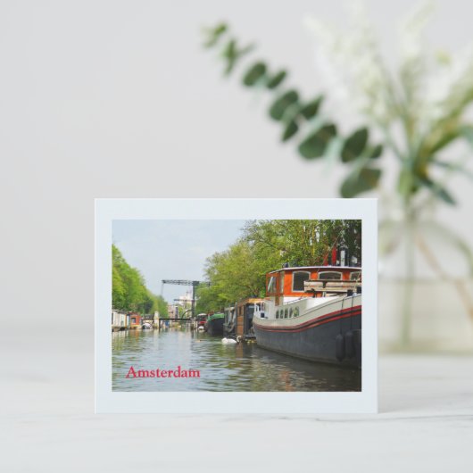Carte Postale Canal à Amsterdam (Debout devant)