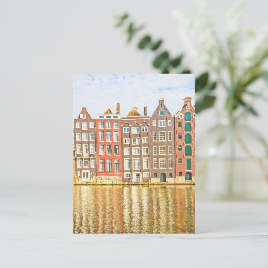 Carte Postale Canal à Amsterdam (Debout devant)