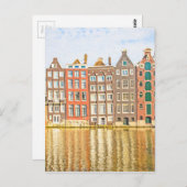 Carte Postale Canal à Amsterdam (Devant / Derrière)