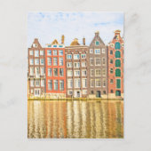 Carte Postale Canal à Amsterdam (Devant)