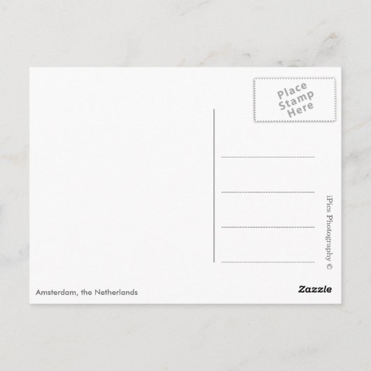 Carte Postale Canal à Amsterdam en hiver (Dos)