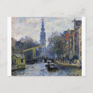 Carte Postale Canal à Amsterdam par Claude Monet