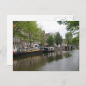 Carte postale Canal Amsterdam (Devant / Derrière)