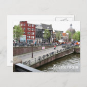 Carte postale Canal Amsterdam (Devant / Derrière)