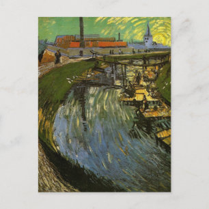 Carte Postale Canal avec Washerwomen, Vincent van Gogh