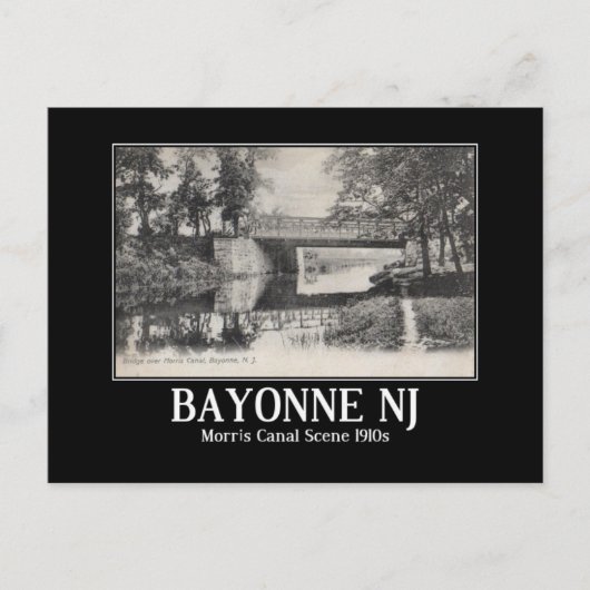 Carte Postale Canal Bayonne NJ Morris 1910 (Devant)