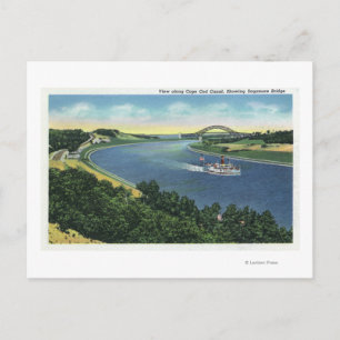 Carte Postale Canal Cape Cod Vue du pont de Sagamore