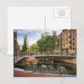 Carte Postale Canal Crossing, Sites d'Amsterdam (Devant / Derrière)