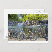 Carte Postale canal d'Amsterdam (Devant / Derrière)