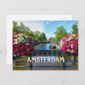 Carte Postale Canal d'Amsterdam (Devant / Derrière)