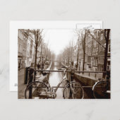 Carte Postale Canal d'Amsterdam (Devant / Derrière)