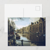 Carte Postale Canal d'Amsterdam (Devant / Derrière)