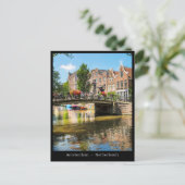 Carte Postale Canal d'Amsterdam, Pays-Bas (Debout devant)