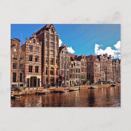 Carte Postale Canal d'Amsterdam, Vieille Ville (Devant)