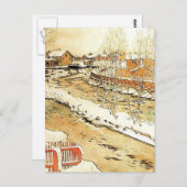 Carte Postale Canal dans la neige (Devant / Derrière)