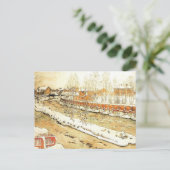 Carte Postale Canal dans la neige (Debout devant)